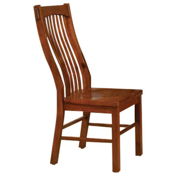 A-America Laurelhurst Slat Back Side Chairs, Mission Oak, Set of 2, LAUOA275K