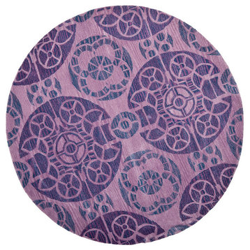 Safavieh Wyndham Collection WYD376 Rug, Purple, 7' Round
