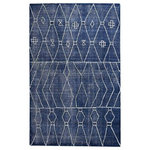 Uttermost - Uttermost Fressia - 5' x 8' Rug, Indigo Blue Finish - Hand Woven, Over Dyed, Indigo Blue Wool, Featuring A Bold White Tribal Inspired Design.Fressia 5' x 8' Rug Indigo Blue *UL Approved: YES *Energy Star Qualified: n/a  *ADA Certified: n/a  *Number of Lights:   *Bulb Included:No *Bulb Type:No *Finish Type:Indigo Blue