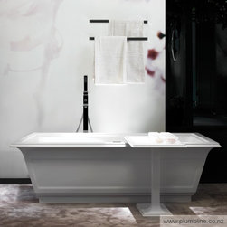 Eleganza Bath Side Table Matt White Cristalplant - Bath & Spa Accessories