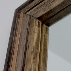 Harriot Multi Reclaimed/Recycled Wood Layered Mirror Frame - Wall Mirrors