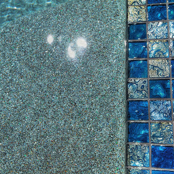 Steel Blue Iridescent Waterline Pool