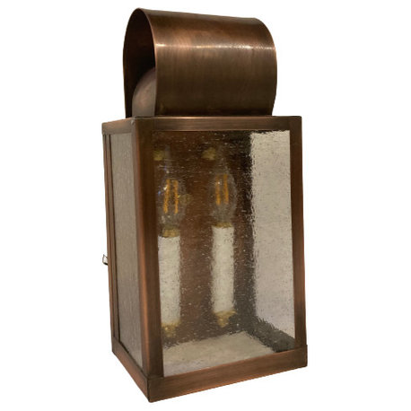 The " Carriage Man" Solid Copper Wall Lamp, Handmade in USA.