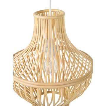 Bellona Bamboo Jar Pendant Lamp, Natural