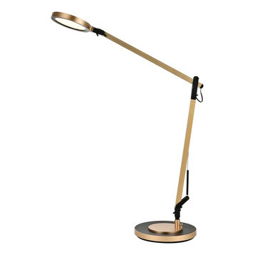 Illumen Collection 1-Light Champagne Gold Finish LED Desk Lamp