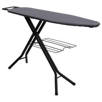 Deluxe Matte Black Ironing Board With Mesh Steel Top