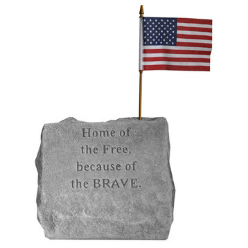Service Memorial Accent Stone, "Home of the Free"