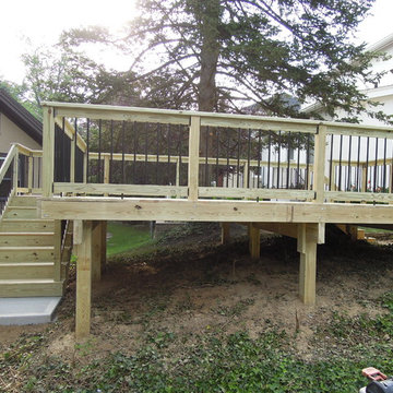 Pressure Treated Deck with Alum Balusters