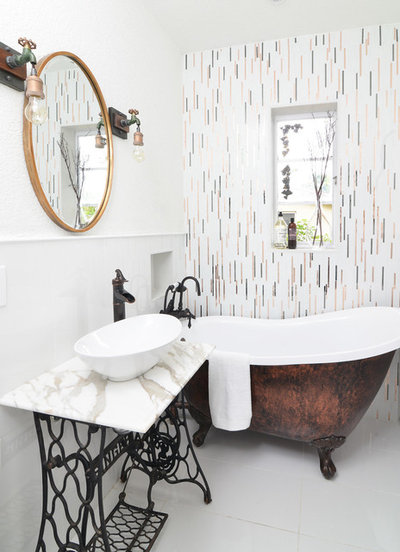Eclectic Bathroom by Nicole White Designs Interiors LLC