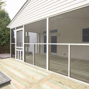 Deck, Attached Roof with Screens, Re-built Water Feature