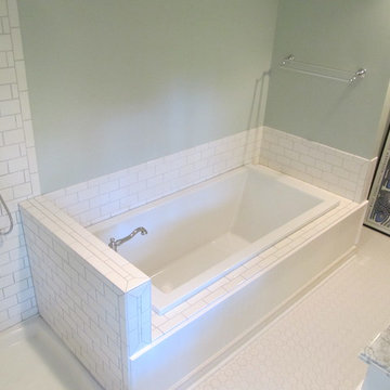 bathtub shower and tile