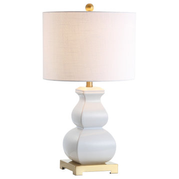 Vienna 25.5" Ceramic LED Table Lamp, White
