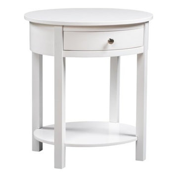 Convenience Concepts Classic Accents Cypress End Table in White Wood Finish