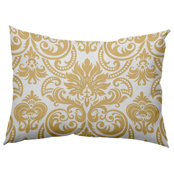 Alexys Polyester Indoor Pillow, Gold, 14"x20"