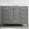 Gela Single Vanity, Gray, 48", Without Mirror