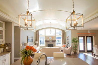 Living room - transitional living room idea in Edmonton