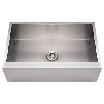 Whitehaus WHNCMAP3321 Commercial Single Bowl Undermount Sink - Brushed