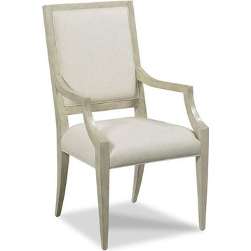 Arm Chair Woodbridge Callisto Luna Wood Beige Linen Upholst