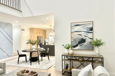 Example of a transitional family room design in Philadelphia