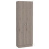 Pemberly Row 2-Door Modern Engineered Wood Multistorage Pantry Cabinet in Gray