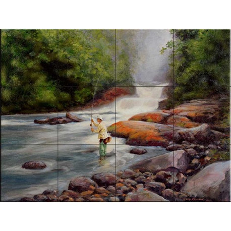 Tile Mural, Good Fishing by Michael Swanson