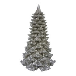 Home Decortaors Collection 16.5 Inch Christmas Tree With Champagne Glitter Finis - Holiday Accents And Figurines