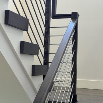 Project #137 | Maple Staircase with Stainless Steel Railing