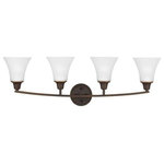 Sea Gull Lighting - Sea Gull Lighting 4413204-715 Metcalf - Four Light Wall/ Bath Sconce - Metcalf Four Light Wall / Bath Vanity in Autumn BrMetcalf Four Light W Autumn Bronze Satin  *UL Approved: YES Energy Star Qualified: n/a ADA Certified: n/a  *Number of Lights: Lamp: 4-*Wattage:100w A19 bulb(s) *Bulb Included:No *Bulb Type:A19 *Finish Type:Autumn Bronze