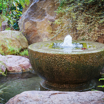 Oakwood Georgia Fountain installation and landscape