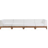 Rio Water Resistant Fabric  Patio 4-Piece Modular Sofa, Off White