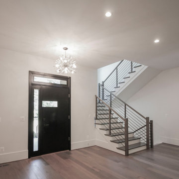 Project #79 | Minimalist Staircase with Black Horizontal Rods