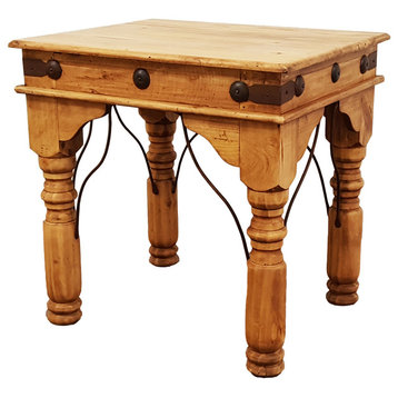 Traditional Indian Rustic End Table