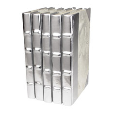 Metallic Collection Books, Silver, Set of 5