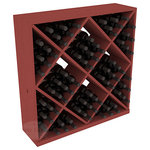 Wine Racks America - Solid Diamond Wine Storage Cube, Pine, Cherry - Elegant diamond bin style bottle openings make for simple loading of your favorite wines. This solid wooden wine cube is a perfect alternative to column-style racking kits. Double your storage capacity with back-to-back units without requiring more access area. We build this rack to our industry leading standards and your satisfaction is guaranteed.