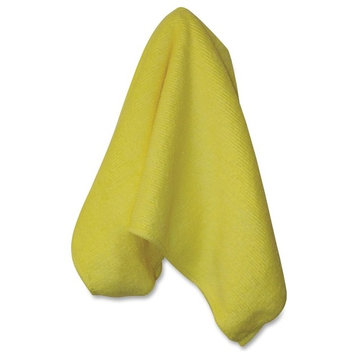 All-Purpose Microfiber Cloth, 16"X16", 12/Bag, Yellow