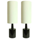 Urbanest - Magia Table Lamp, Black, Set of 2 - This designer lamp has a glazed ceramic base and is fitted for an Uno lampshade.