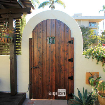 Back View of Arched-Wood pedestrian gate