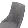 GDF Studio Soloman Fabric Dining Chairs With Wood Finished Legs, Set of 2, Light Gray