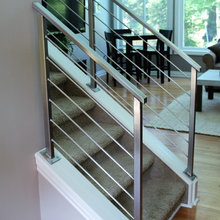 Carpeted stairs