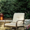 Predmore Outdoor Swivel Lounge Chair in Beige/Brown (Set of 2)