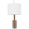 Robyn Table Lamp With Concrete Base/White Shade