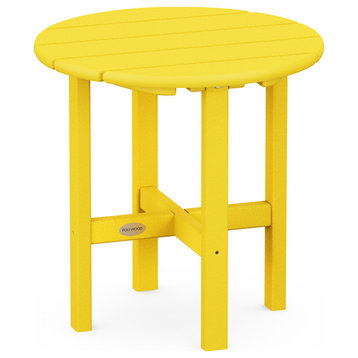 Polywood Round 18" Side Table, Lemon