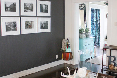 Transitional family room photo in Seattle