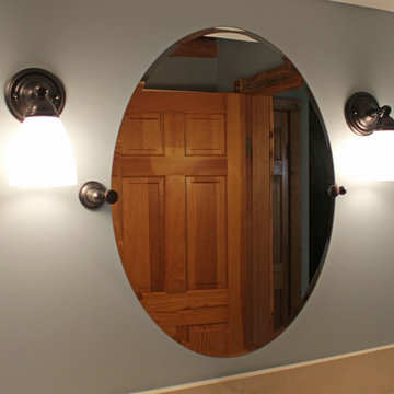 Log Cabin First Floor Bathroom with Tiled Shower ~ Hinckley, OH