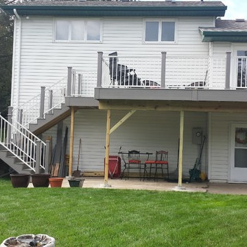 Trex Gravel Path with White Reveal Railings