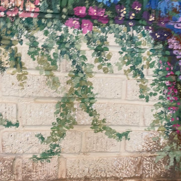 Outdoor patio mural