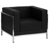 MFO Immaculate Collection Contemporary Black Leather Chair with Encasing Frame