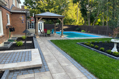 Design ideas for a backyard landscaping in Ottawa.