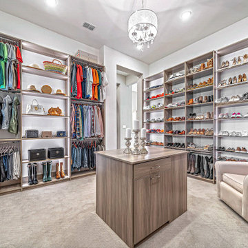 Spacious Custom Closet w/ deluxe island