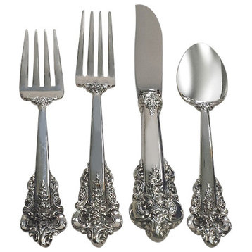 Wallace Sterling Silver Grande Baroque 4-Piece Place Set